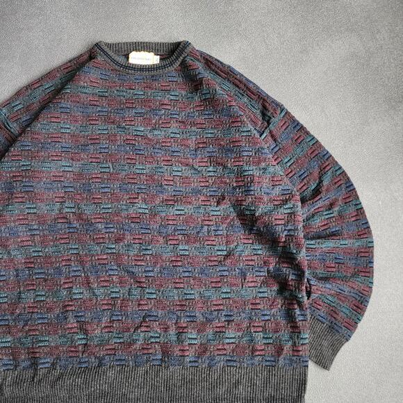 Vintage 90's Falcon Bay Acrylic Knit Grandpa Sweater XL - Picture 3 of 8